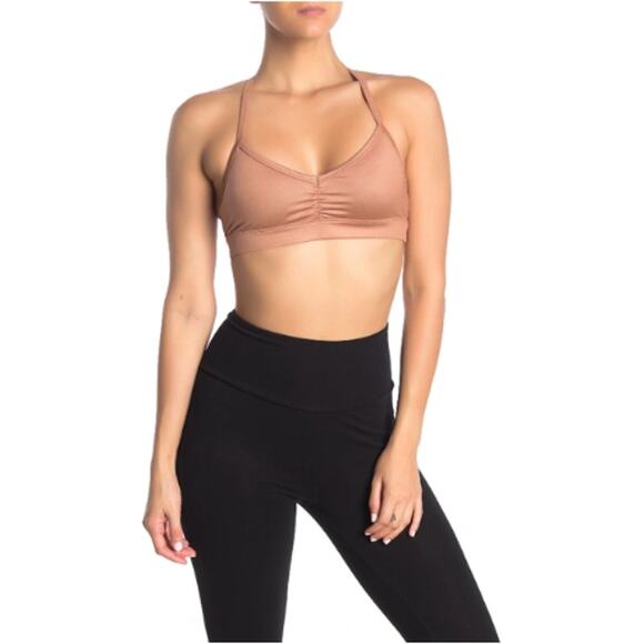 Alo Yoga Sports Bra Womens Small Sunny Strappy Mauve Bralette Top Athletic Gym - Picture 1 of 9